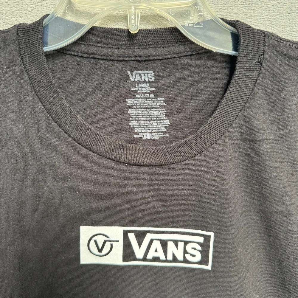 Vans Shirt Mens Large Black‎ Box Logo Graphic Skateboard Tee Short Sleeve